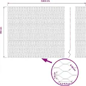 vidaXL Schweißgitterzaun 1,5 x 50 m PVC Grau