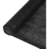 vidaXL Sichtschutznetz HDPE 2x25 m Schwarz