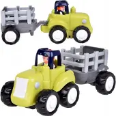 Jokomisiada Spielzeug-Bautraktor mit Bagger, Walze und Anhänger ZA5423