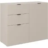 Carryhome Kommode TINO OFFICE aus MDF und Melamin H 87,4 x B 104,8 cm mit Softclose Kaschmir
