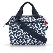 Reisenthel allrounder cross, Frau, Schultertasche, Reißverschluss, Blau, Weiß, Muster, Blau