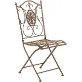 CLP Gartenstuhl Sibell Eisen, klappbar, verzierter Jugendstil bronze
