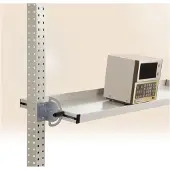 Manuflex Neigbare Ablagekonsole, für Reihe Universal oder Profi, Nutztiefe 195 mm, für Tischbreite 1750 mm, lichtgrau