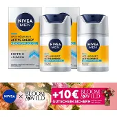 Beiersdorf NIVEA MEN Active Energy Gesichtspflege Gel Anti-Müdigkeit Koffein Guarana 2 x 50 ml