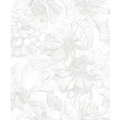 Art For the Home Vliestapete "Soft Blush Dahlia" geblümt glatt Grau - 53x10m