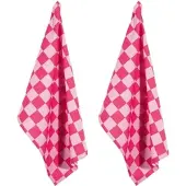 PAD Geschirrtuch "CHESS", pink, B:50cm H:1cm L:70cm, 100% Baumwolle, Geschirrtücher, Geschirrtuch, 100% Baumwolle, 50x70 cm, modernes Karo Design