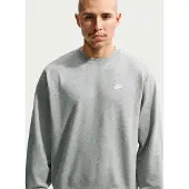 Nike M NK CLUB FT CREW DK GREY HEATHER/BLACK