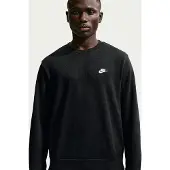 Nike M NK CLUB FT CREW BLACK/WHITE