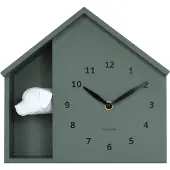 Karlsson - Wanduhr Peeking Doggy - Grün - 24.9x24.9x27cm
