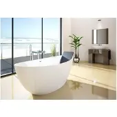 Hoesch Namur Oval-Badewanne 170 x 75 cm freistehend