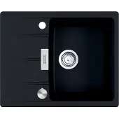 Franke Maris Centro Einbauspüle Fragranitspüle CNG 611-62 Black Matt Drehknopf Edelstahl ab 45 cm 114.0681.428 - inkl.