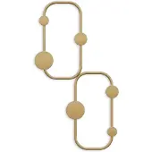 CALICOSY WANDGARDEROBE mit 5 Haken aus schwarzem Metall 26/5/48 cm