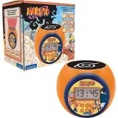 Lexibook , Naruto, Projektionswecker mit Alarm- und Schlummerfunktion, Nachtlicht mit Timer, LCD-Bildschirm, Batteriebetrieben, Orange, RL977NA