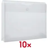 FolderSys Sichttasche A4 quer mit Dehnfalte 70mm 40138-04 transparent, 33x25x7 cm