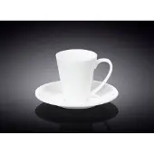 Wilmax England Wilmax Kaffeetassen mit Untertassen 110 ml 2er Set WL-993054/2C