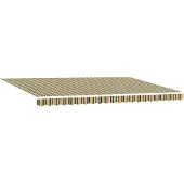 vidaXL Ausziehbare Markise Grün und Gelb 500 x 300 cm
