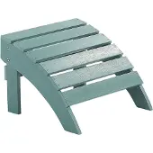 Beliani Fußhocker für Gartenstuhl Türkis Kunstholz Muskoka Adirondack Stil Balkon Terrasse Outdoor Garten Zubehör Möbel
