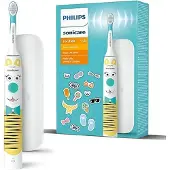 Philips For Kids Design a Pet Edition HX3603/01 Elektrische Zahnbürste, Kind, Schallzahnbürste, Tägliche Pflege, Blau, Weiß, 2 min, 4 x 30 sec, Ergonomisch