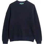 Superdry für Herren. M6110681A Light Texture Pullover navy (M), Lässig, Baumwolle, Marine