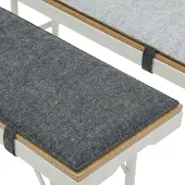 Dune Design Set aus 2 Sitzkissen für Bank, Café-Stil – 170x23 cm, Filz, 1 cm Dicke, reversible Sitzfläche, für Garten