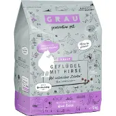 Grau Katze Geflügel mit Hirse 2 kg Futter