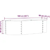 vidaXL Hochbeet Grün 160 x 80 x 44 cm Stahl