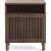 Natur24 Nachttisch Beyla 42 x 53 x 62 cm MDF Esche Eichenfurnier Braun