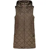 CMP Woman Long Vest Fix Hood P981 Dark Malto 38