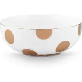 Pip studio Schüssel Dot Delight White-Gold 15 cm (2er-Set)
