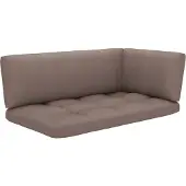 vidaXL Outdoor-Ecksofa Paletten Kiefernholz Imprägniert Weiß