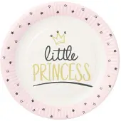Papstar Teller, Pappe rund Ø 23 cm "Little Princess" 200 Stück