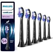 Philips Sensitive HX6056/88 Bürstenköpfe (6er-Pack), 6 Stück(e), Schwarz, 3 Monat( e), Extra weich, , Sonicare