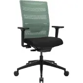Topstar Bürostuhl AirWork, mit Armlehnen, Auto-Synchronmechanik, Muldensitz, Netzrücken mit Lordosenstütze, mint/schwarz