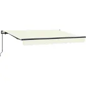 vidaXL Ausziehbare Markise Creme 250 x 200 cm Stoff