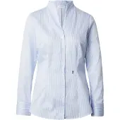 Seidensticker Klassische Bluse , Damen, Gr. 3XL (46), hellblau, 100% Baumwolle, gestreift, slim fit, Blusen Klassische Bluse, 1/1 Stehkragen Gestreift