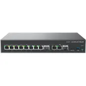 Grandstream Networks GCC6011, Gigabit Ethernet (10/100/1000), Power over Ethernet (PoE), Rack-Einbau, Wandmontage