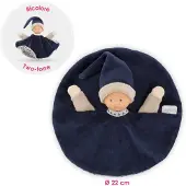 Corolle Tidoudou – Marineblaues Kuscheltuch, 17 cm
