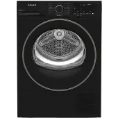 Ariston Hotpoint HPT 94D BBS IT, Freistehend, Frontlader, Wärmepumpe, Schwarz, Drehregler, Touchsteuerung, Schwarz