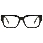 Versace VE3350 Herren-Brille inkl. Gläser Vollrand Quadratisch Acetat-Gestell 55/18/140, schwarz