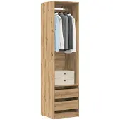 vidaXL Kleiderschrank Artisan-Eiche 50x50x200 cm Holzwerkstoff