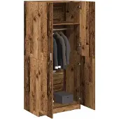 vidaXL Kleiderschrank Altholz-Optik 80x52x180 cm Holzwerkstoff