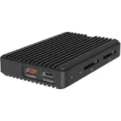 Icy Box IB-CR602M-C31, M.2 NVMe/SATA SSD Gehäuse mit Kartenleser 2x SD 4.0, Host USB 3.2 Gen 2 Type-C+A 10 Gbit/s, SSD-Gehäuse, M.2, M.2, SATA, 10 Gbit/s, USB Anschluss, Schwarz