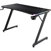 Trust GXT 709 LUMINUS, Gerade, Rechteckige Form, Holz, Gaming, Schwarz, Z-Beine