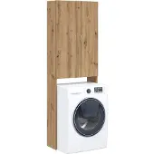 vidaXL Waschmaschinenschrank Artisan-Eiche 64x25,5x190 cm