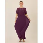Apart - Abendkleid mit Spitzenjacke - Größe 42 - violett