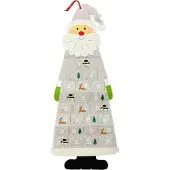 Saska Garden Adventskalender Weihnachtsmann Grau – Stilvoller Advents-Kalender für Weihnachten