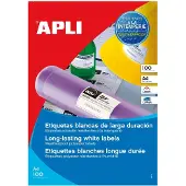 APLI Wetterfeste Folien-Etiketten, 210 x 297 mm, weiá