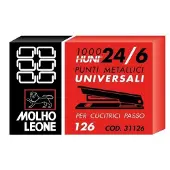 Molho Leone Universalhefter 126 24/6 Silber 10000 Stück für Büro