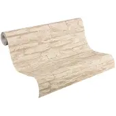 AS-Creation Tapete Stein-Optik Beige und Creme-Beige 53 cm x 10,05 m AS-707130