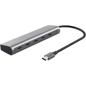 Trust Halyx, USB 3.2 Gen 1 (3.1 Gen 1) Type-C, USB Typ-C, Silber, Acrylnitril-Butadien-Styrol (ABS), 100 W, 0,1 m
